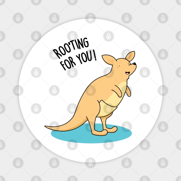 Rooting For You Cute Kangaroo Pun Magnet by punnybone